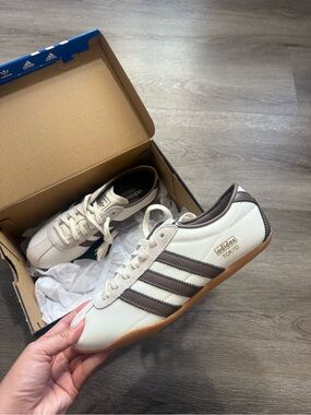 adidas Tokyo Classic Sneaker in Cream and Brown
